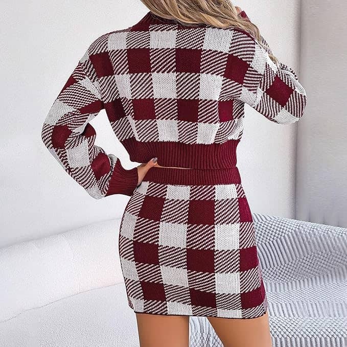 sweater mini skirt set