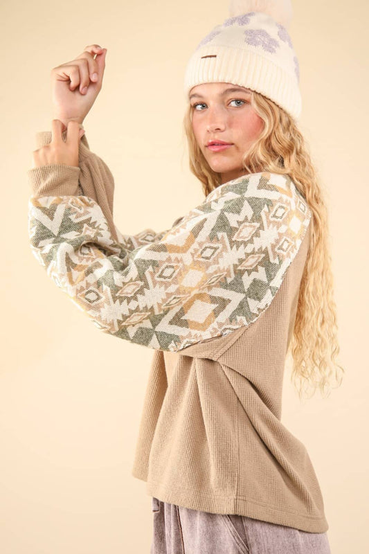 long sleeve womens knit top