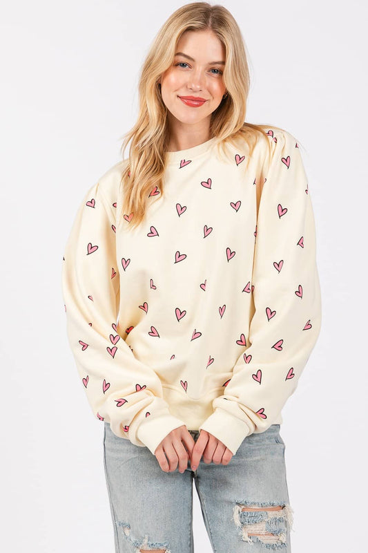 women's heart sweatshirt