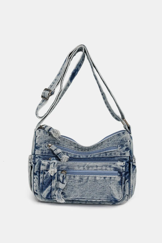 denim handbag for ladies Blue One Size