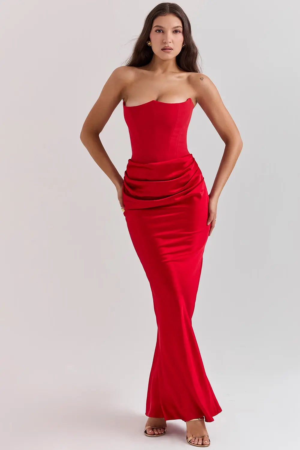 strapless dress for wedding guest