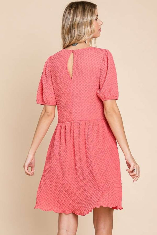 Full Size short sleeve midi dress