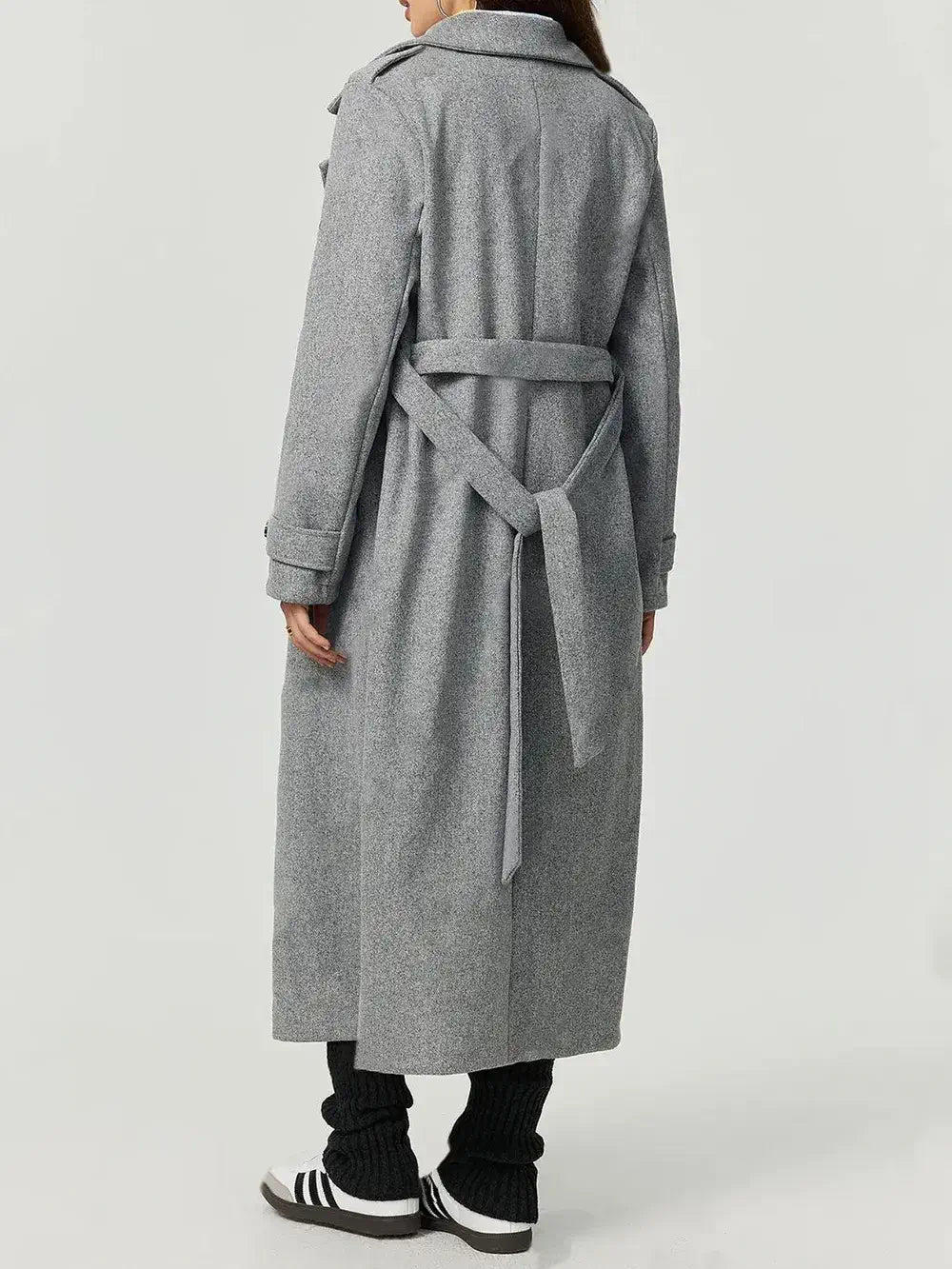 Collared Neck Longline Coat