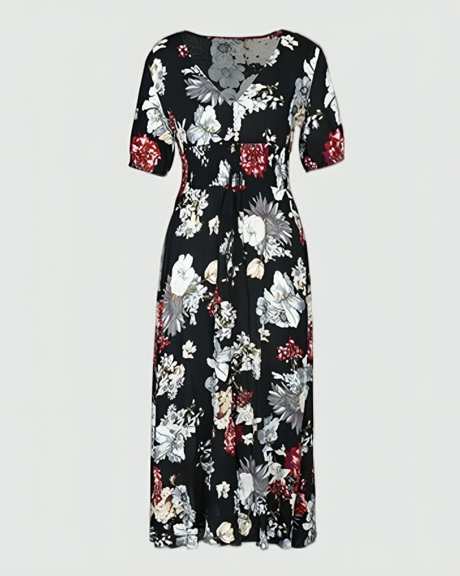 floral dress summer Black