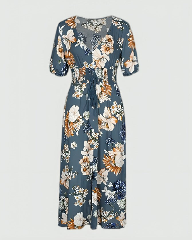 floral dress summer Blue