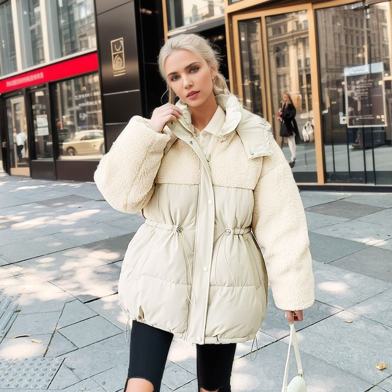 women's puffer coat Creamy White