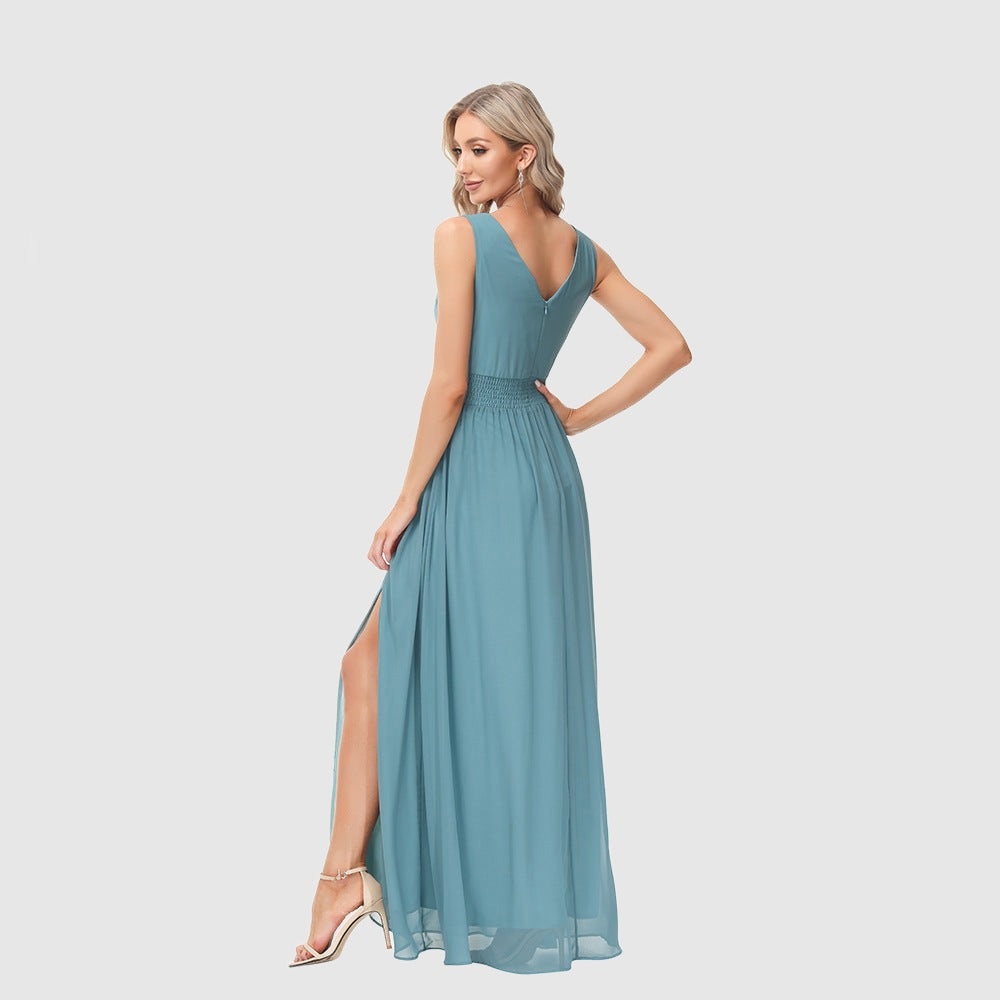 long sleeveless dress