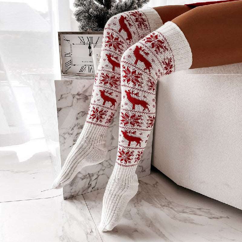 christmas knee high socks