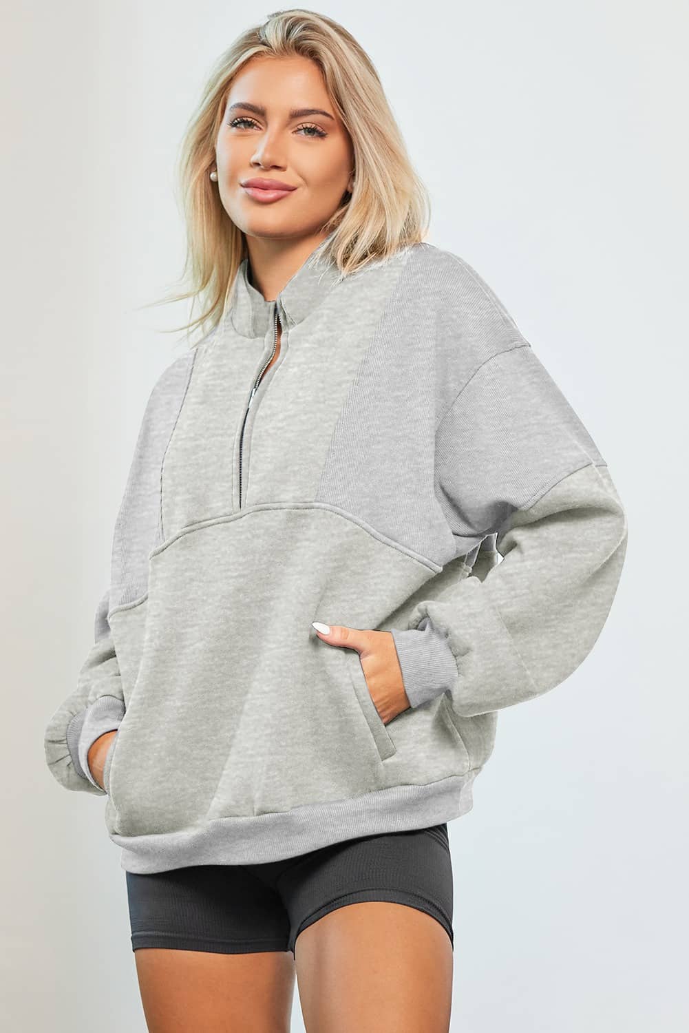 half zip sweatshirt women's