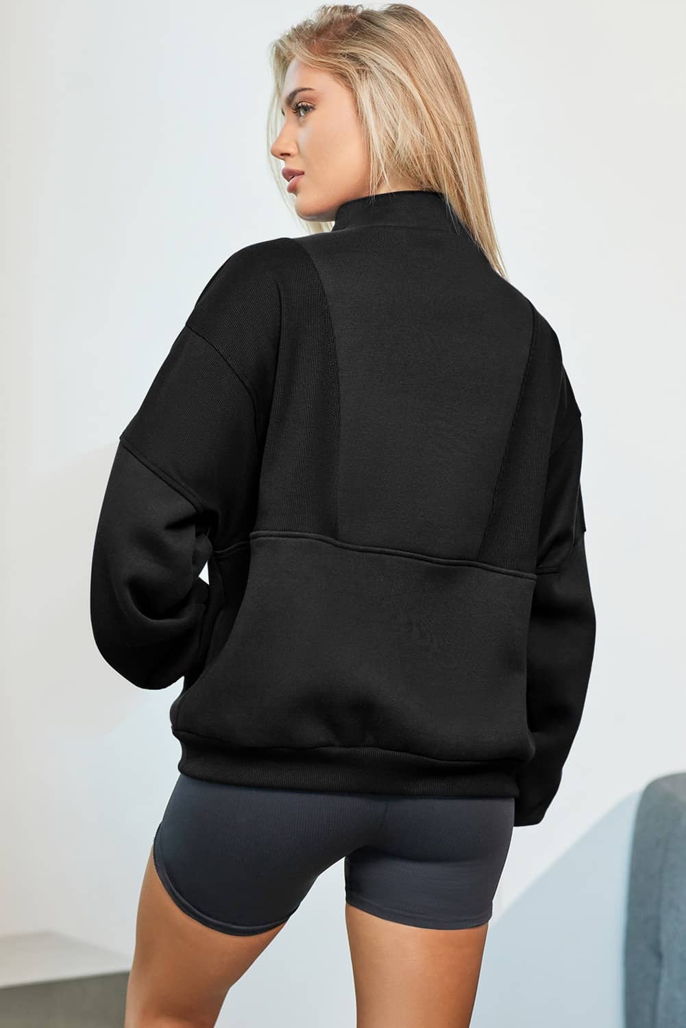 half zip sweatshirt women's