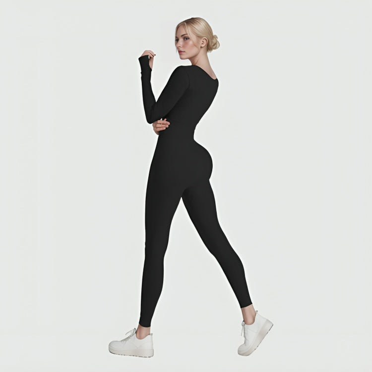 long sleeve workout jumpsuit