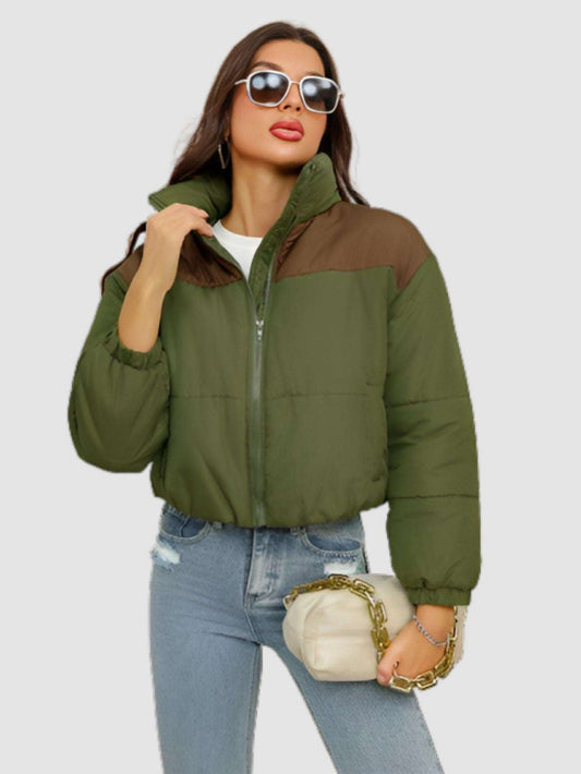 crop jacket Army Green