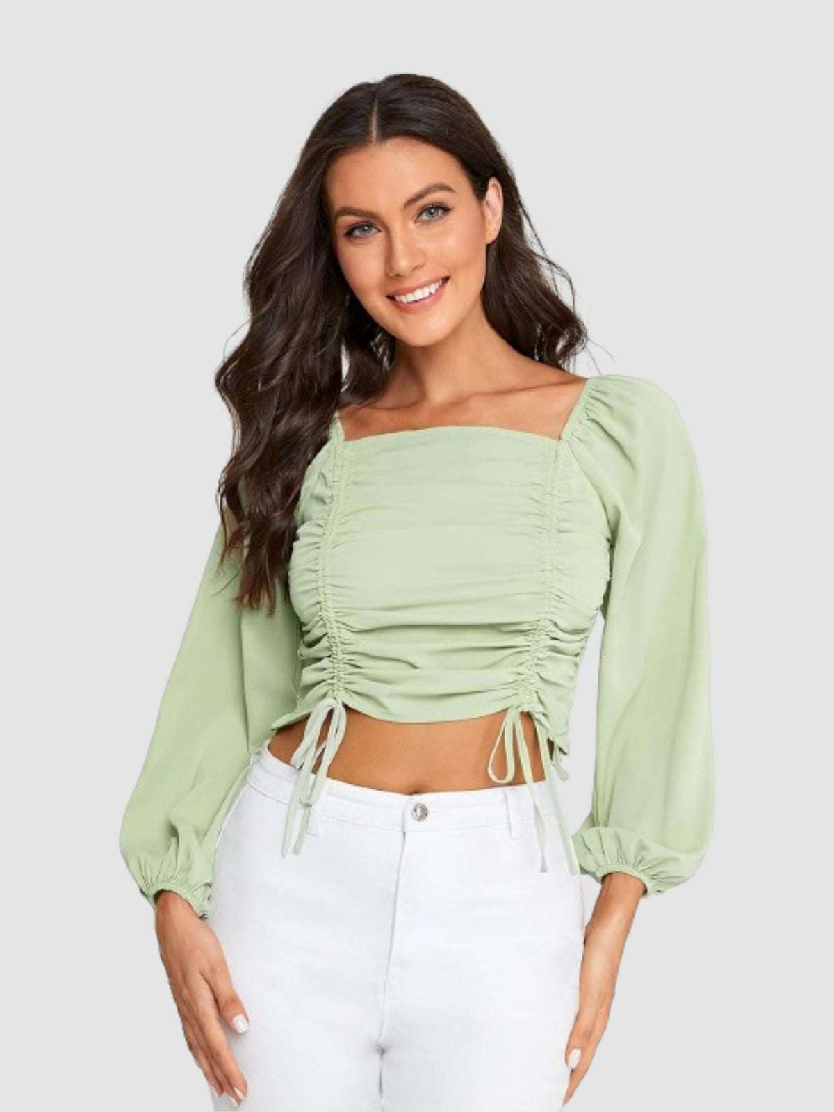 crop top long sleeve