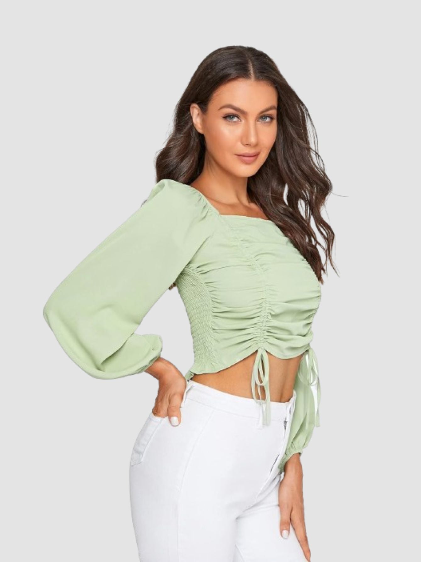 crop top long sleeve