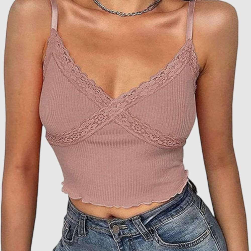 crop top with spaghetti straps