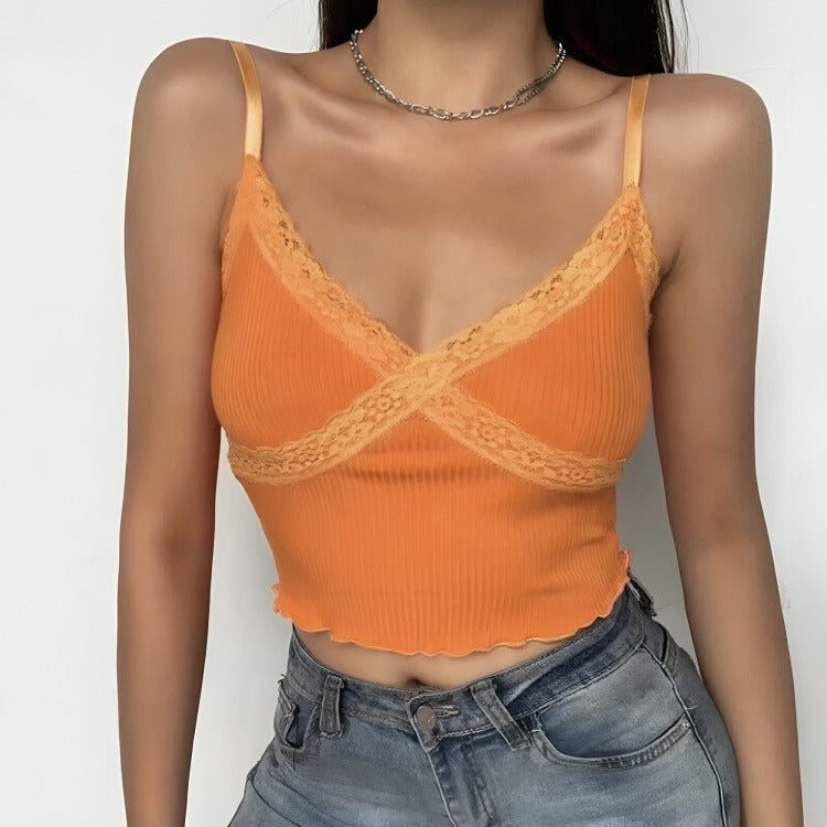 crop top with spaghetti straps