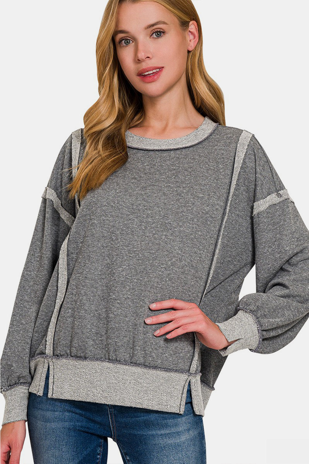 dark grey sweatshirt women's