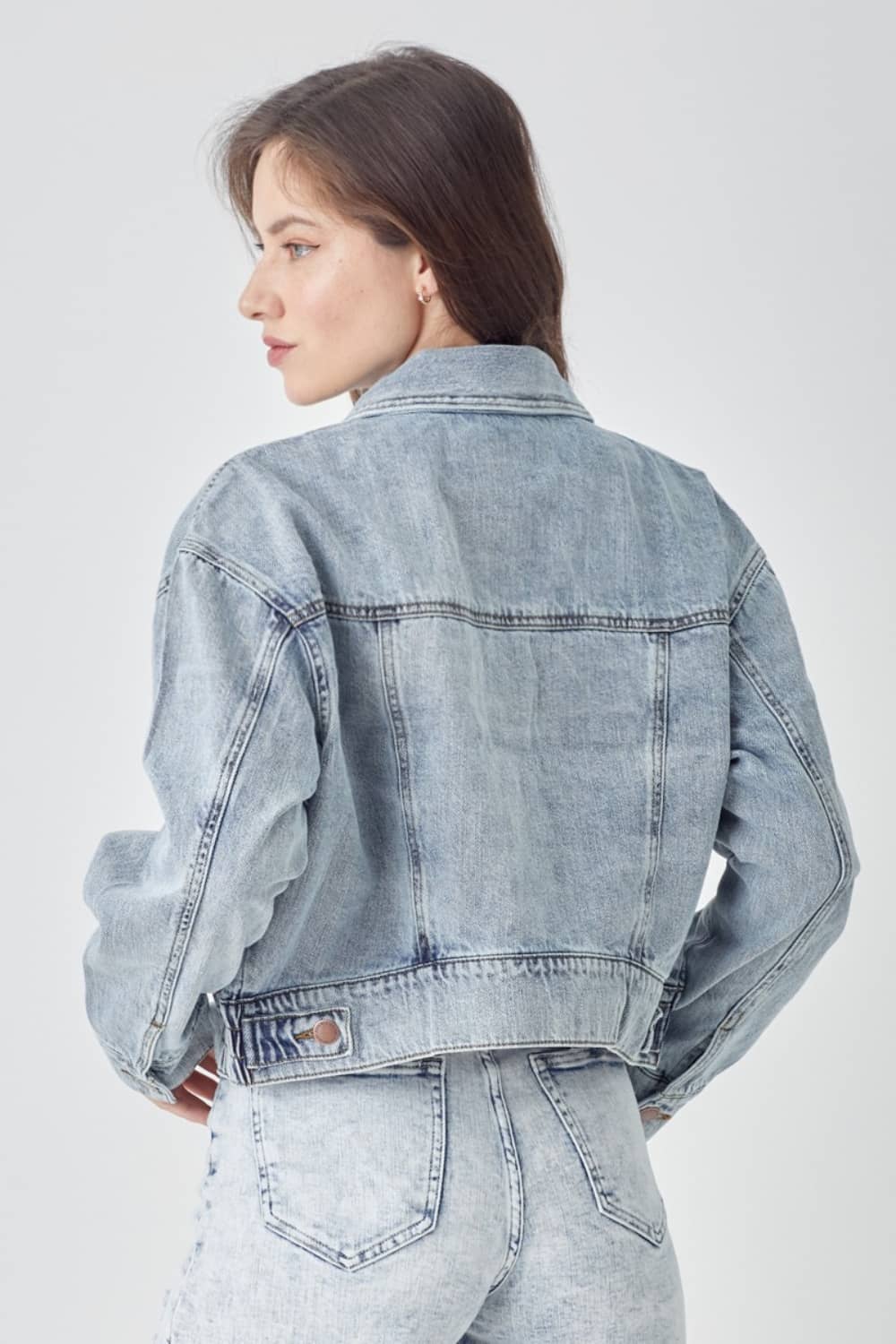 ladies light blue denim jacket