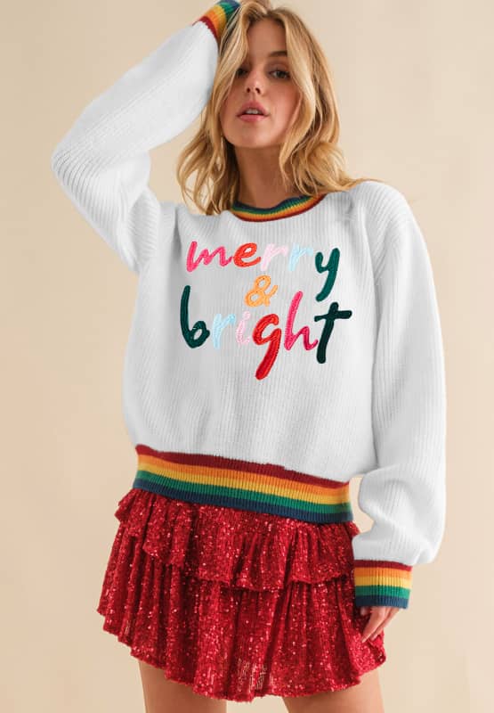 merry and bright sweater