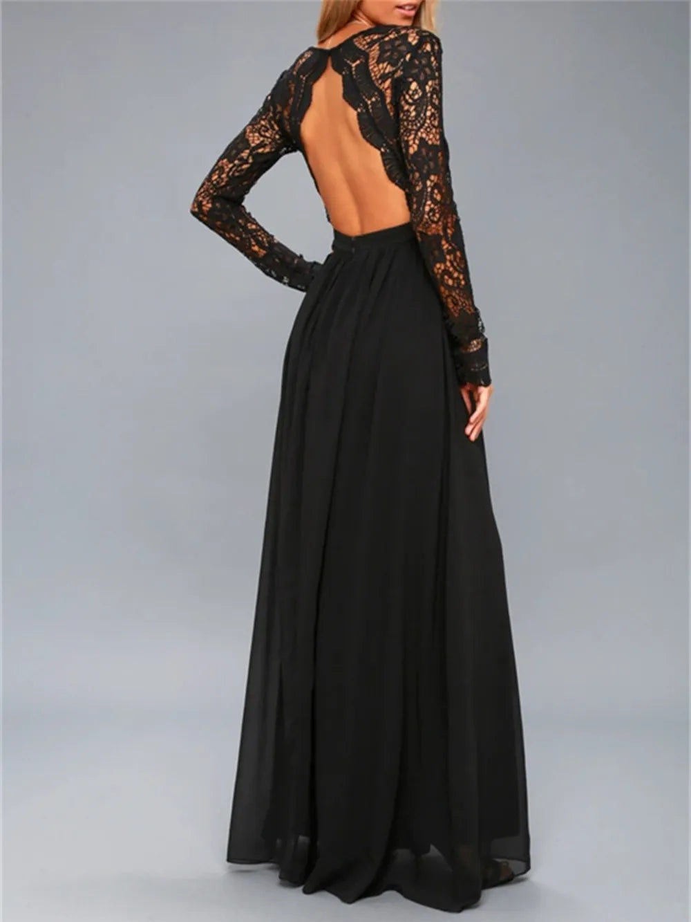 backless evening dress