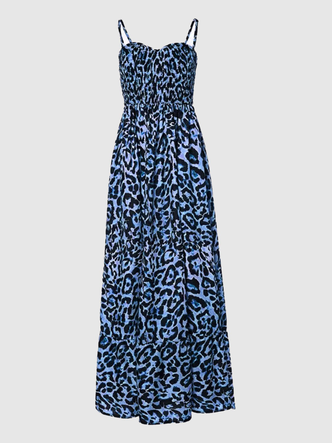 maxi leopard dress Royal Blue