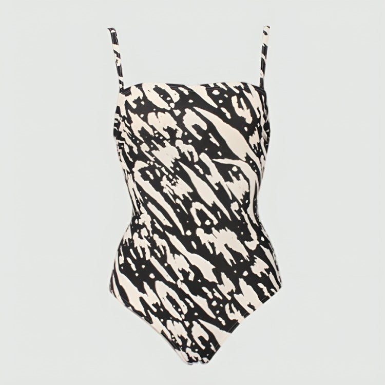 black and white swimwear one piece Black