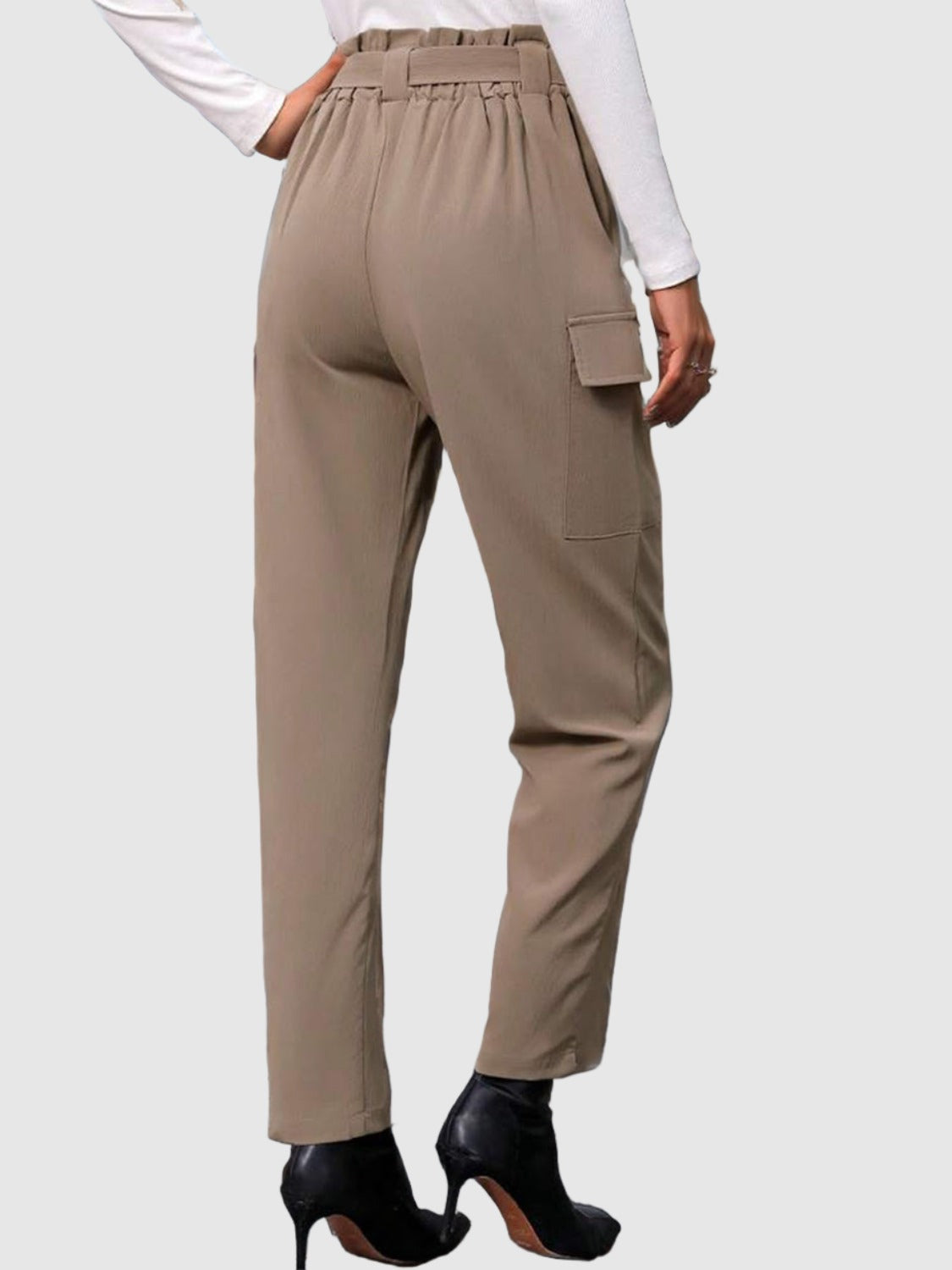 polyester elastic waist pants