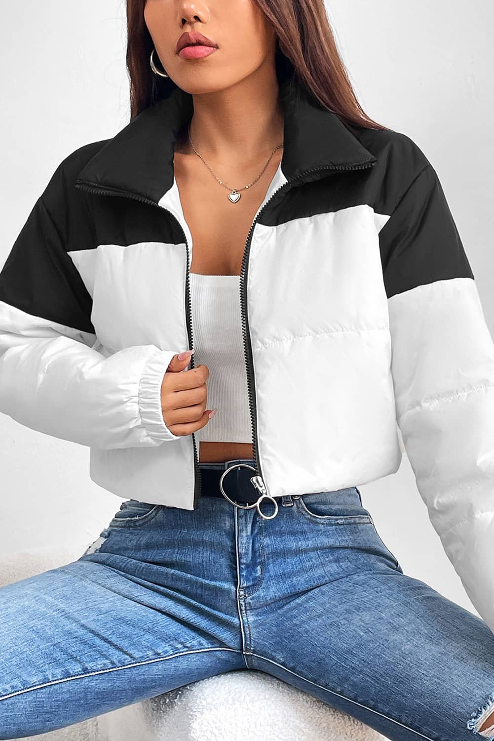 cropped puffer jacket women