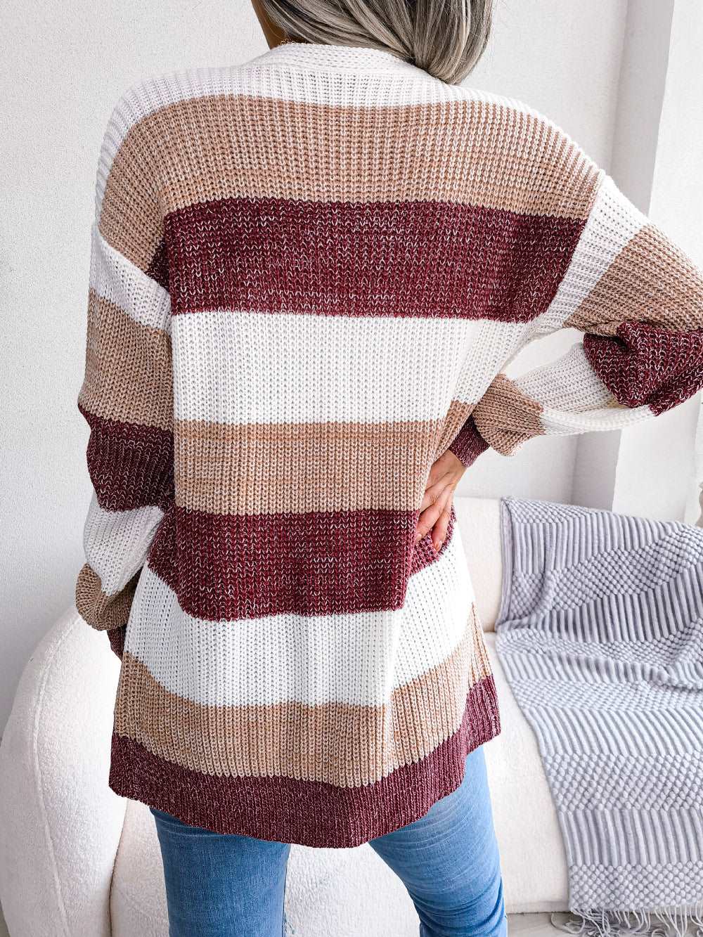 color block cardigan