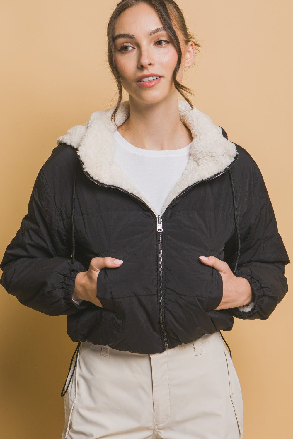 reversible quilted jacket women's