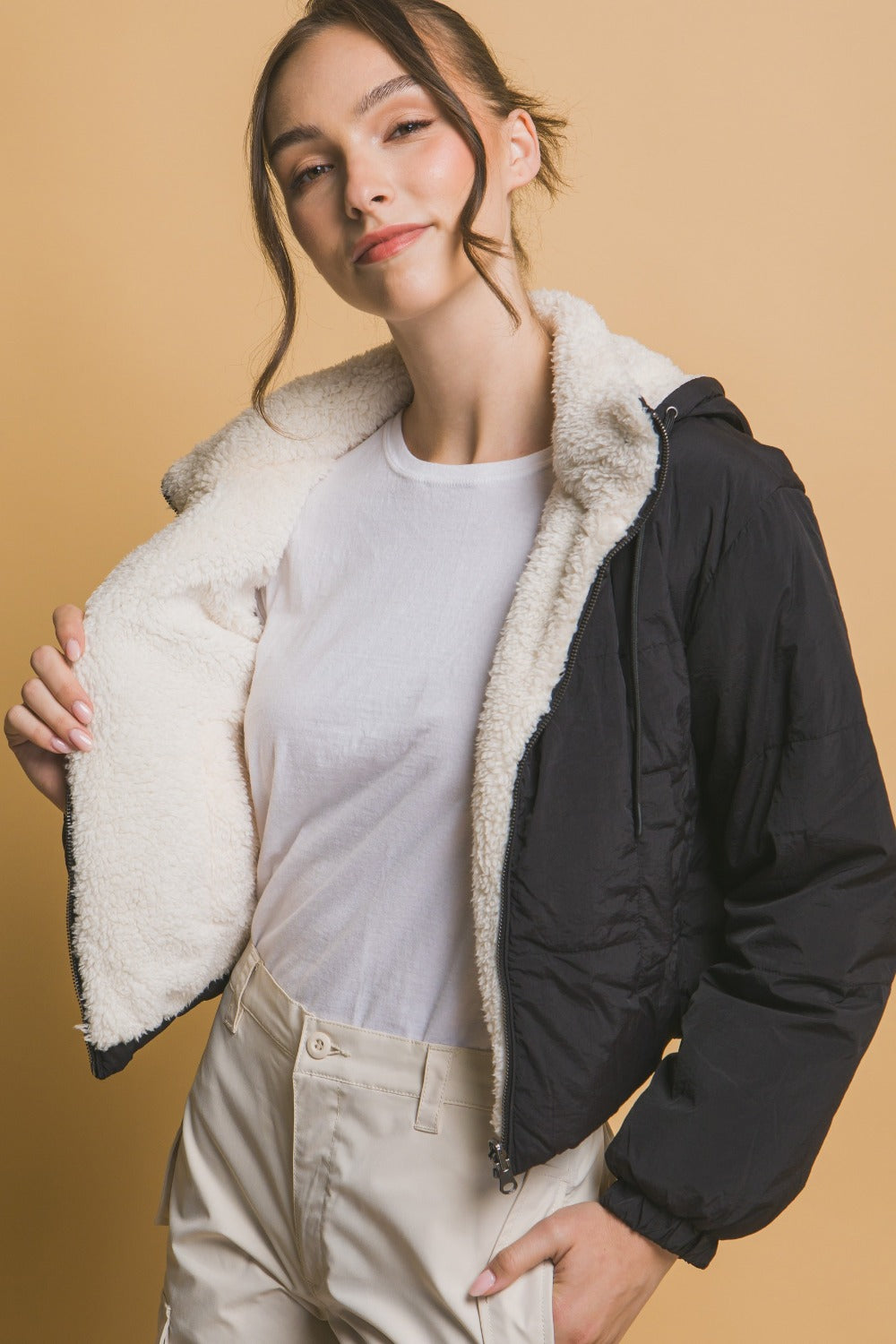 reversible quilted jacket women's