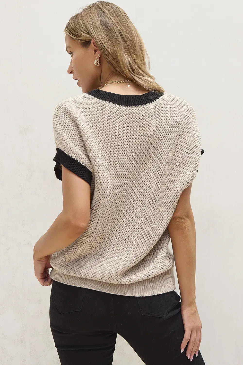 cap sleeve knit sweater