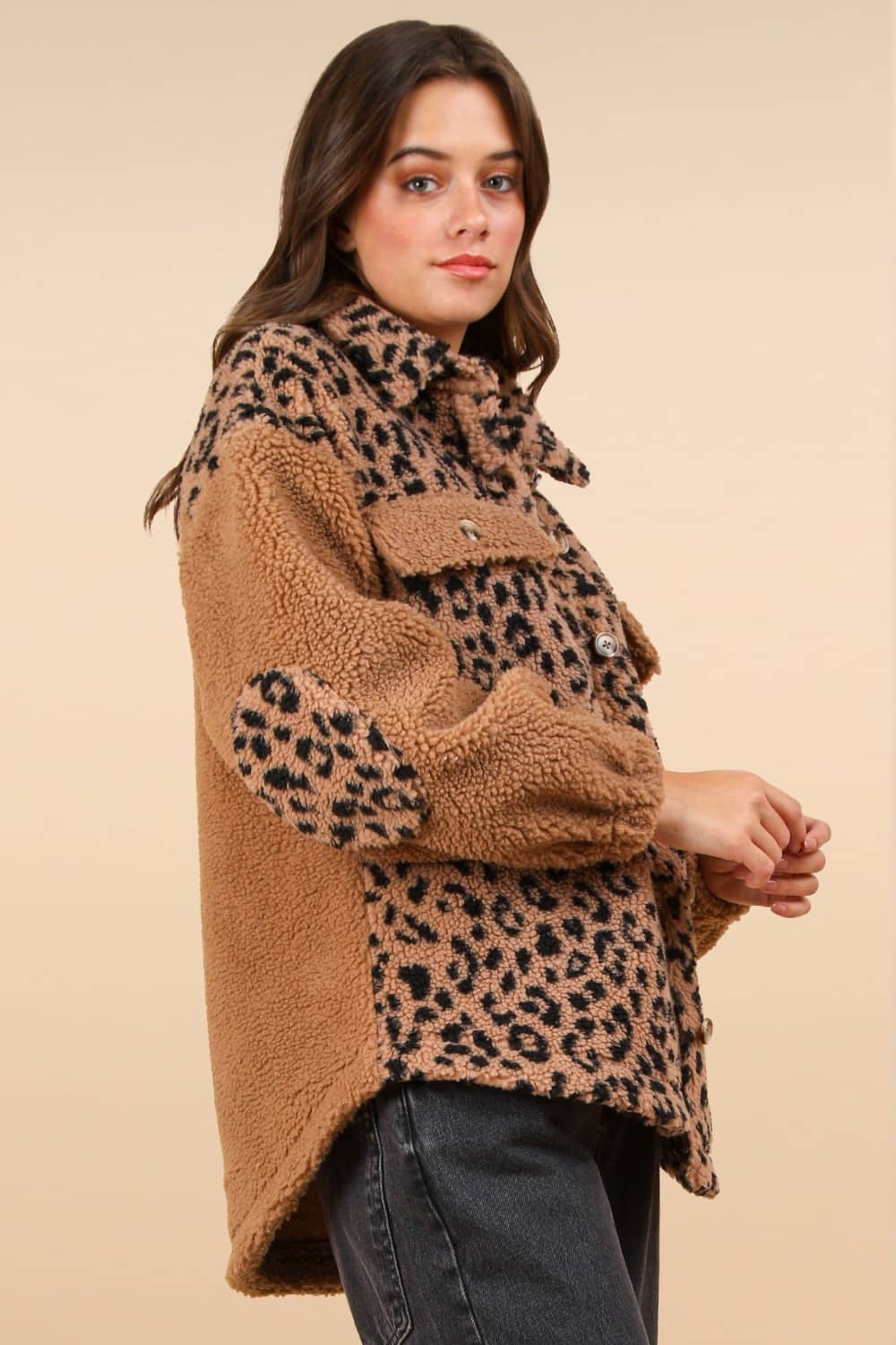 leopard print women's jacket