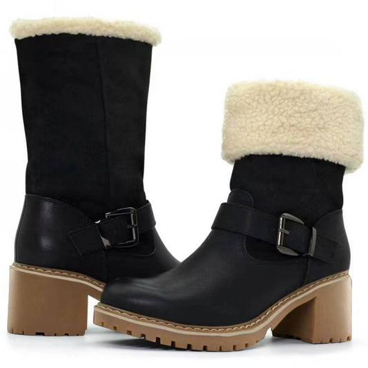 fold over boots with fur