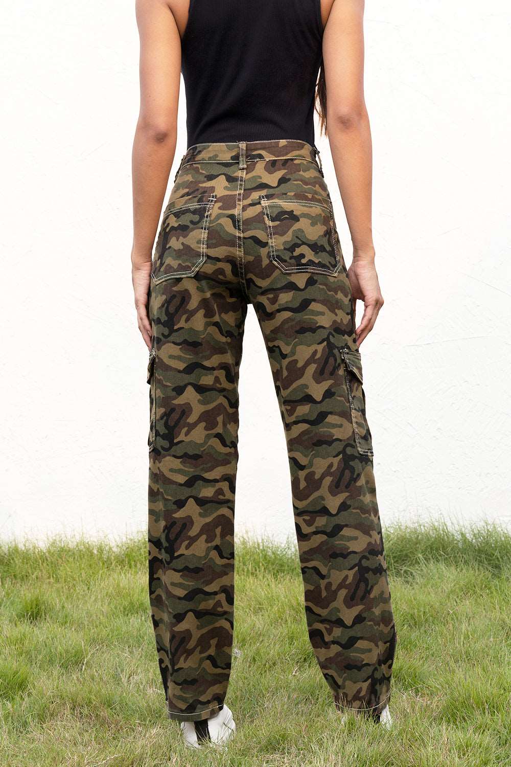 cargo camo pants womens