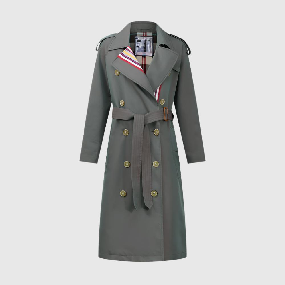 double breasted women's trench coat​