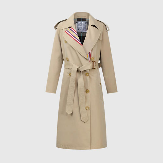 double breasted women's trench coat​