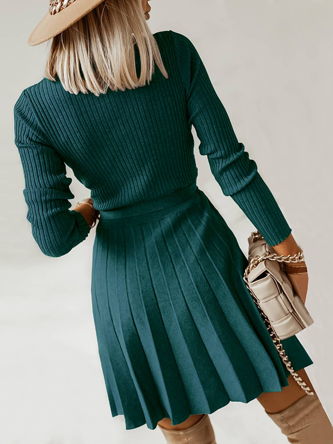 sweater dress tie waist