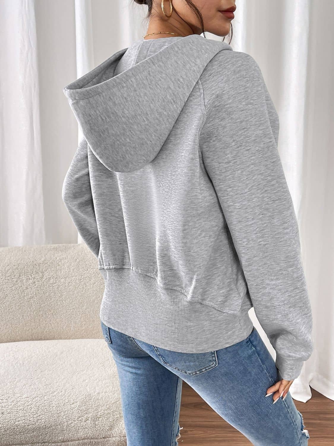 womens half zip hoodie