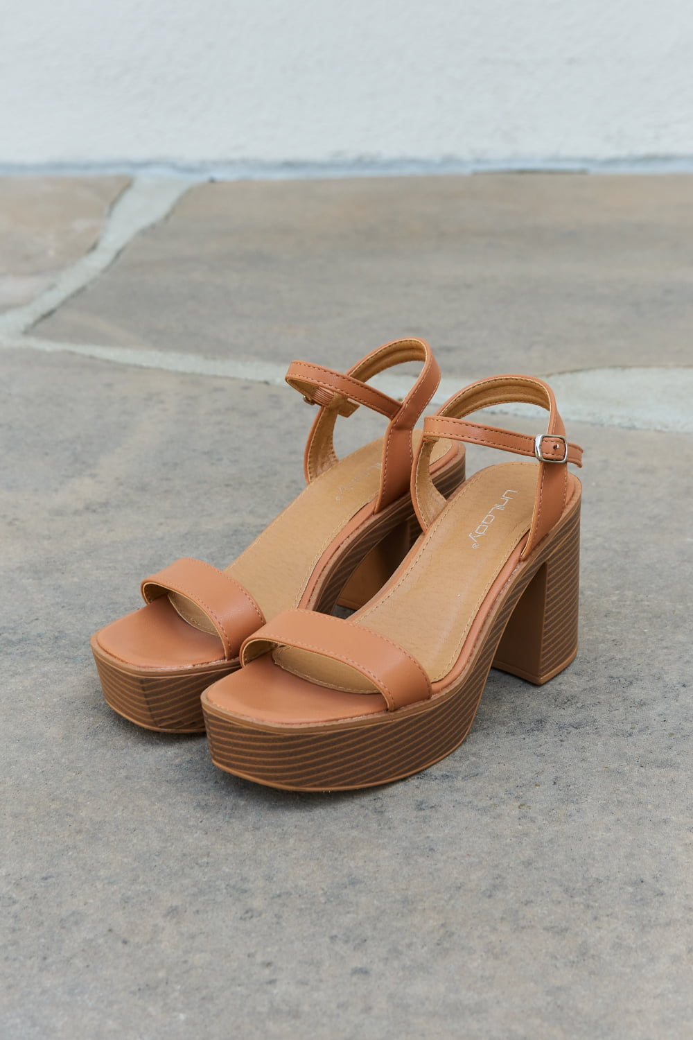 platform block heel sandals