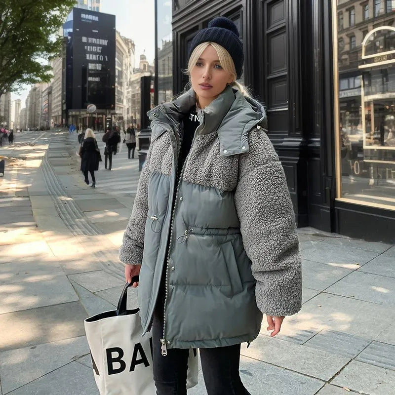 women's puffer coat Gray