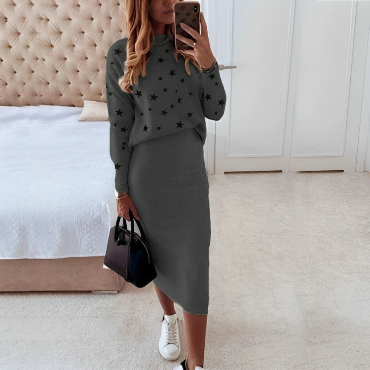 top and skirt set Dark Gray