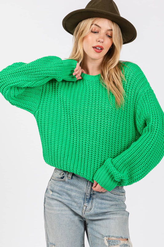 green sweater women