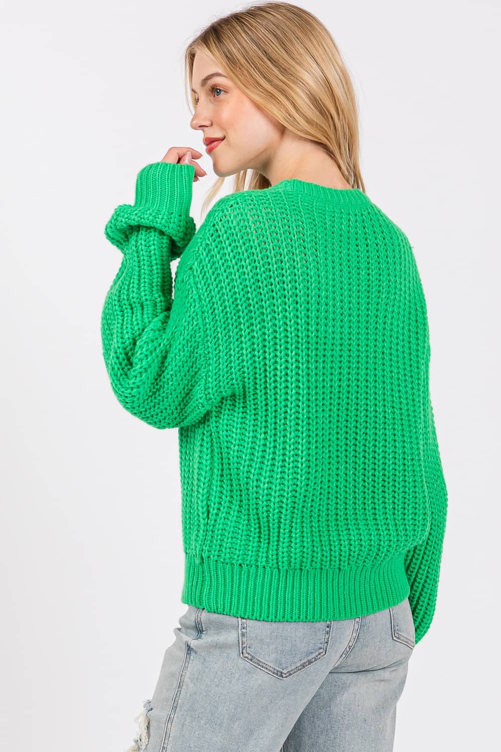 green sweater women