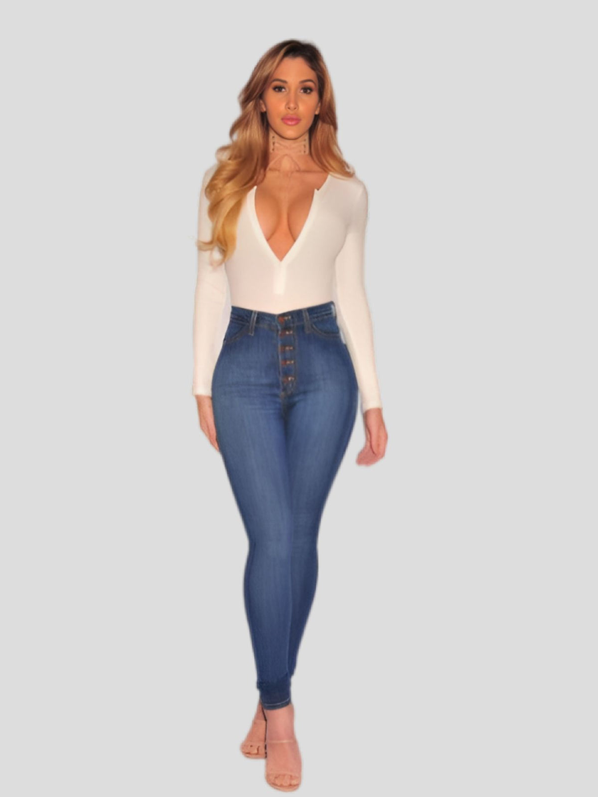 high rise jeans