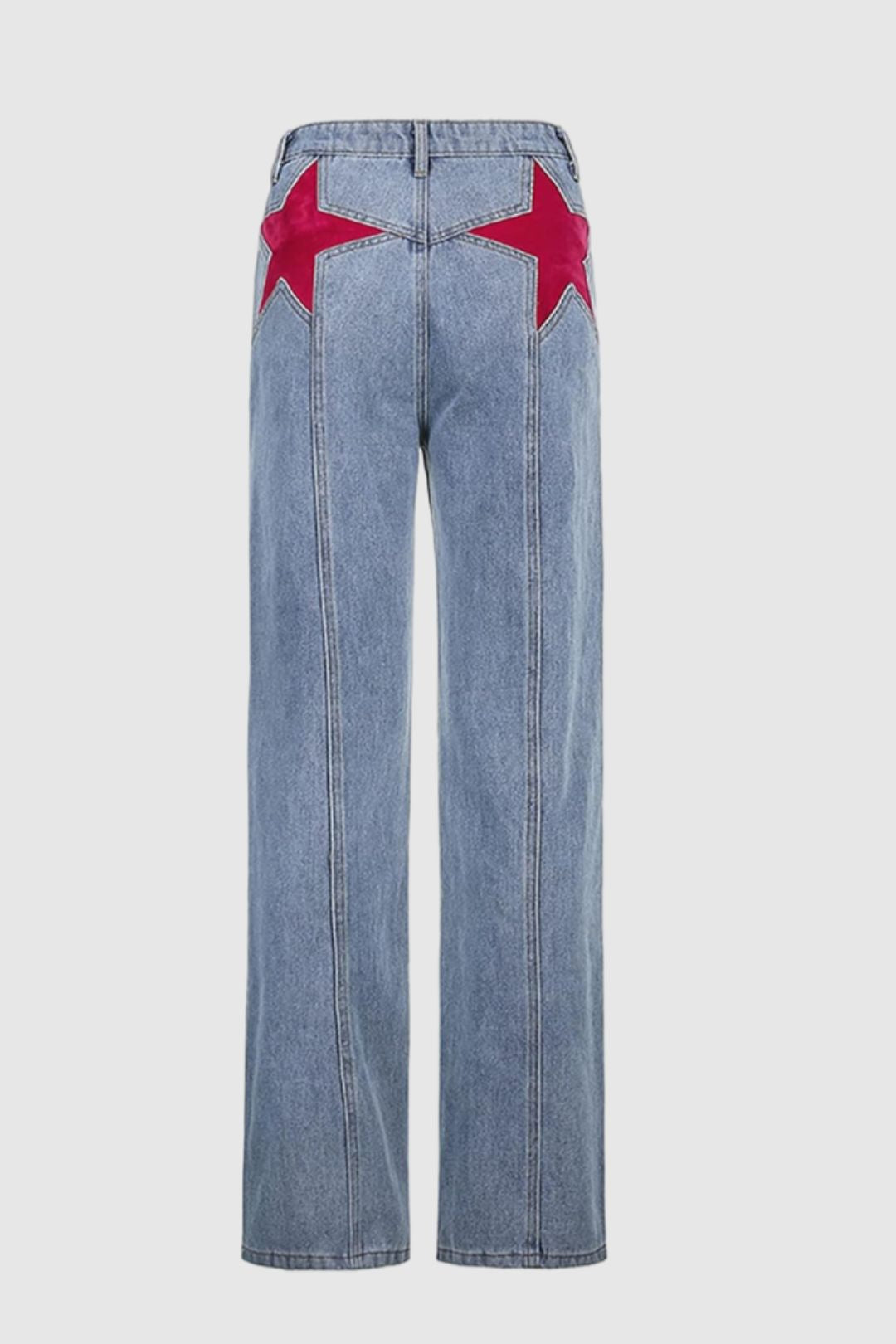 jeans with red stars on back