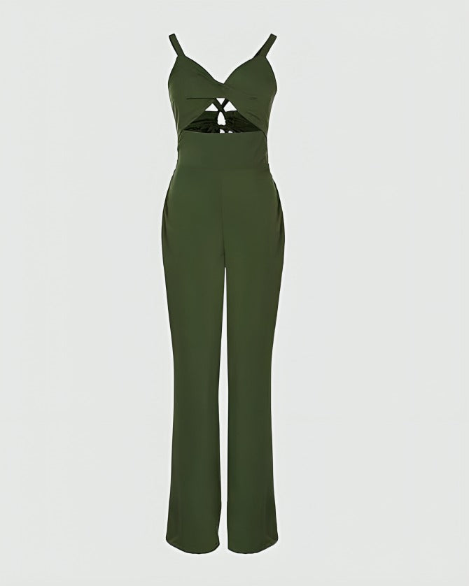 womens green jumpsuit