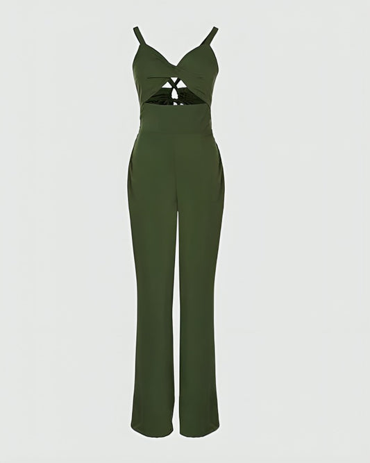 womens green jumpsuit Green