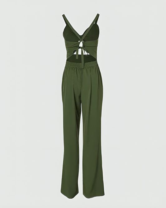 womens green jumpsuit