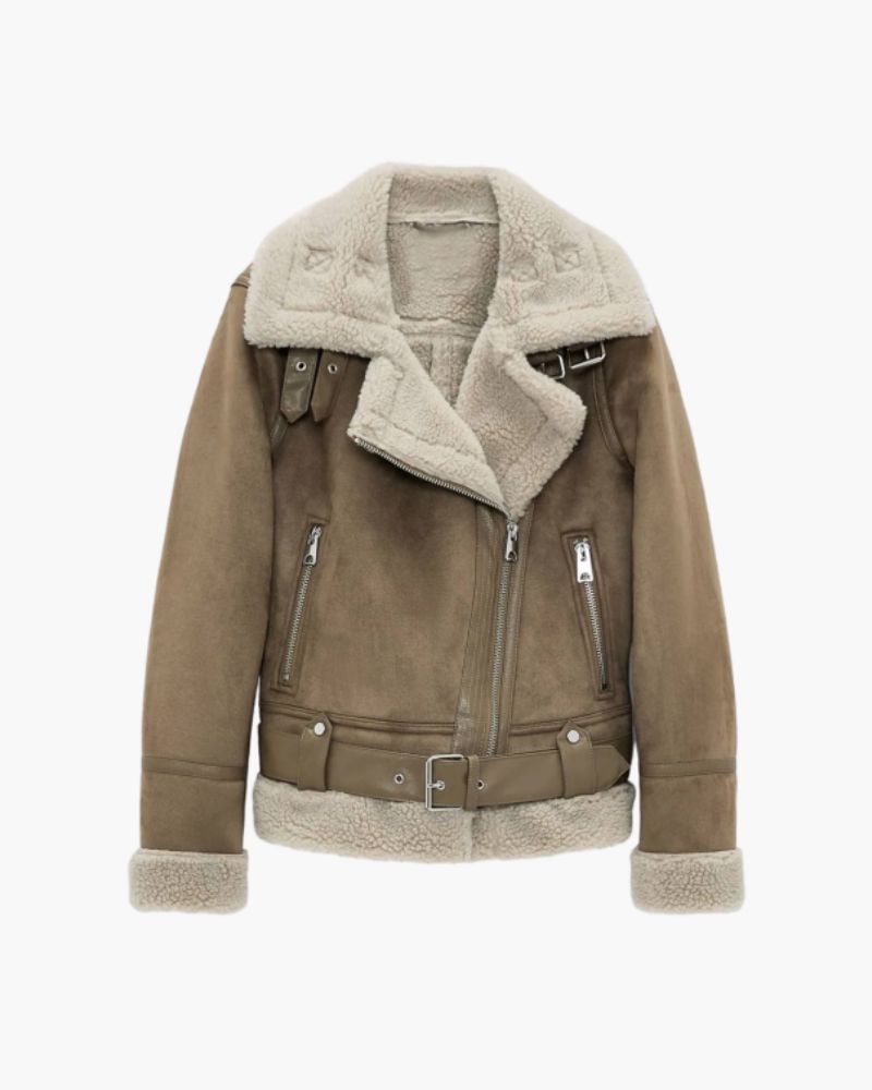 faux suede women's jacket